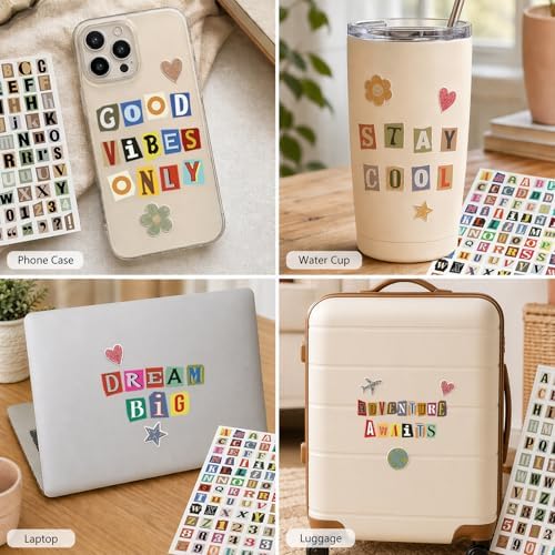 1920pcs Scrapbook Letter Stickers Ransom Alphabet Junk Journal Supplies - Image 4