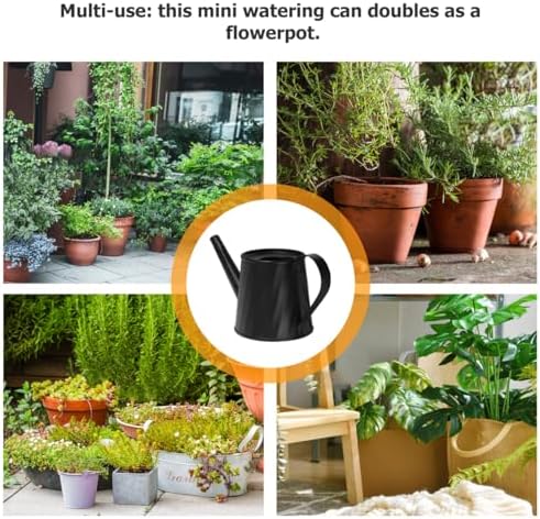 Toddmomy Succulent Watering can for Indoor Plants Small Metal Water can with Comfortable Handle Mini Garden Jug for Desk Table Bonsai 5.90 X 2.91 X 2.75 in - Image 6