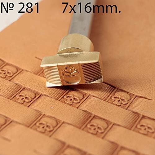 DandS ltd Leather Stamp Tool, Skull, Professional Steel Craft Tool for Leatherworking, Embossing, Carving & Stamping Leather Projects, Belts Wallets & DIY Projects Compatible with Mallet #281