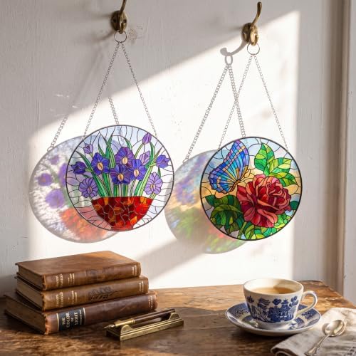 30 Pcs Suncatchers Crafts Kit DIY Paint Art, Stained Glass Painting - Image 3