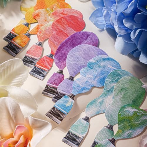 Alideco 120pcs Scrapbook Stickers Vintage Color Pigments Scrapbooking Junk Journal Crafts Embelishment Decoration Stickers (yanliao) - Image 5