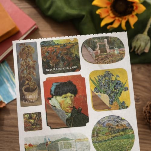 Aesthetic Oil Painting Sticker Book, 500+ Vintage Scrapbook Stickers for Adults and 20 A5 Scrapbook Papers, Ephemera Sticker Book for Junk Journal Supplies, Washi Stickers for Journalingg Scrapbooking - Image 4