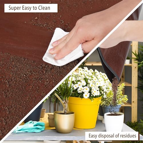 39.5"x 39.5" Extra Large Potting Mat for Indoor Plants Transplanting and Potting Soil Control-Gardening Gifts for Plant Lovers - Image 6