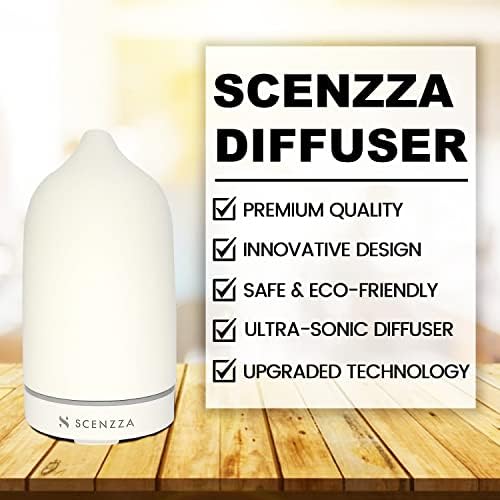 Ceramic Essential Oil Diffuser - 10 Watt Ultrasonic Aromatherapy Portable Air Diffuser- Promote Sleep Moisturize The Air & Eliminate Odor - Suitable for Home and Office - 160ml (White) - Image 2