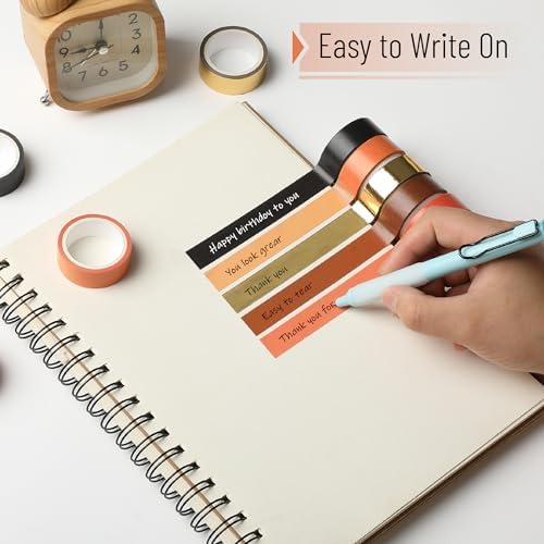 Mr. Pen- Washi Tape Set, 10 Rolls, 5 Yards/Roll, Washi Tape for Scrapbook - Image 3