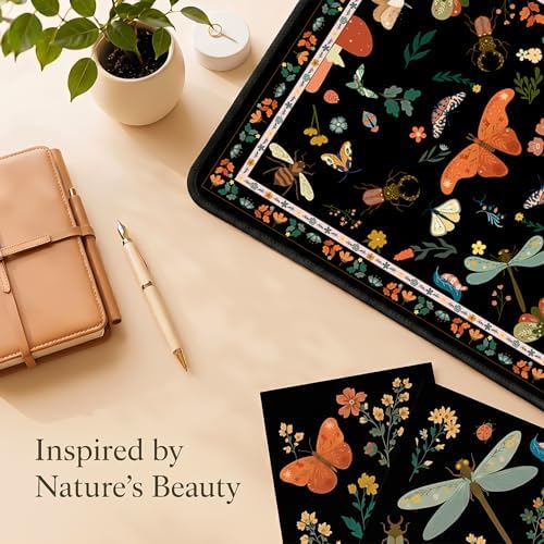 Vintage Butterfly & Botanical Desk Pad, Cottagecore Aesthetic Mouse Pad for Cozy Desk Setup, Decorative Desk Cover for Home Office (Black) - Image 7