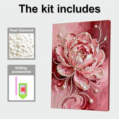 DIY Pearl Painting with Frame, Creative Design, Handmade Stress-Relieving Home Wall Decoration, Includes Frame and Tools-Flowers-2 - Image 7
