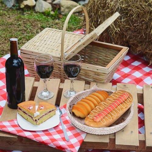 Hipiwe Round Key Basket Bowl for Entryway, 9" Decorative Wicker Rattan Tray - Image 5