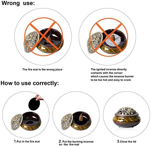 Ceramic Home Decoration Incense Sticks or Cones Burner Porcelain Incense Holder - Image 3