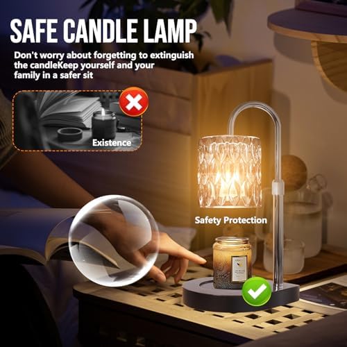 GEEZO Fragrance Candle Warmer Lamp，Electric Candle Warmer with Timer & Dimmer，Mom Christmas Birthday Gifts for Women, House Warming Gifts New Home Bedroom Decor - Image 5