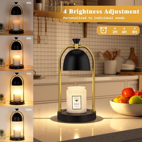 Hong-in Black Candle Warmer Lamp,Birthday Gifts for Women Men - Image 3