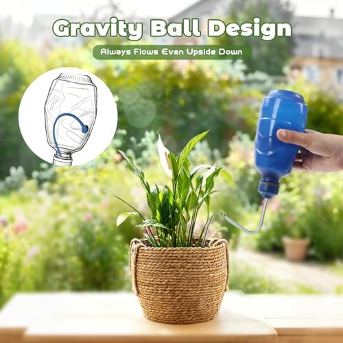 450ML Small Watering Can, 2 in 1 Spray Head for Indoor Plants, Blue - Image 5