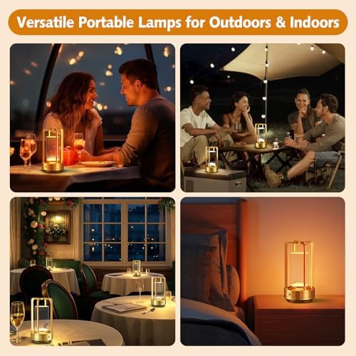 Rechargeable Table Lamp for Outdoor Indoor Portable Lamp with 3 Colors - Image 2
