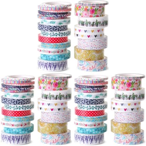 Mr. Pen- Washi Tape Set, 21 Rolls, Assorted Sizes, Floral (Pack of 3) by MrPen