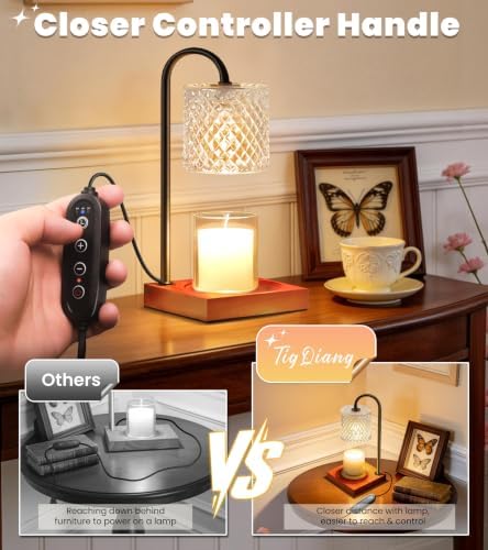TigQiang Candle Warmer Lamp, Gifts for Women Mom House Warming, Clear Brown - Image 6