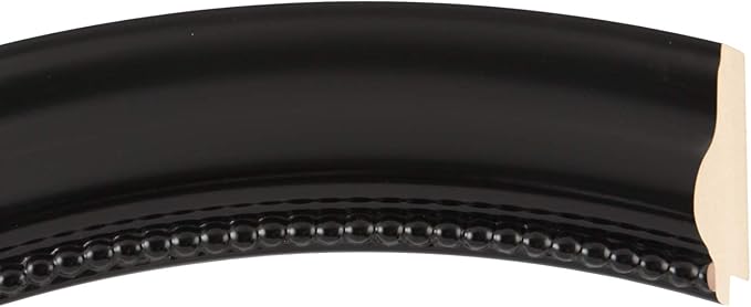 OVALCREST Oval Beveled Wall Mirror for Home Decor - Heritage Style - Gloss Black - 25x35 Outside Dimensions