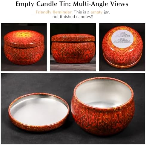 Domivirgo 24 Empty Candle Tins 2.5 oz with Lids - Simple Candle-Making Kit, Includes 26 Wicks, 5 Holders & 32 Stickers, Multi-Purpose Storage Containers for Crafts & Small Items (2.5oz) - Image 3