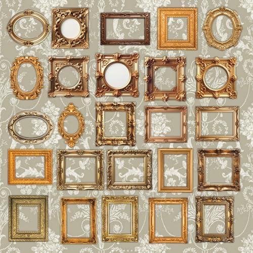 100 Pcs Vintage Frame Stickers Metallic - Image 2