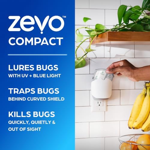 Zevo Compact Flying Insect Trap for Gnats & Fruit Flies, 1 Base & 3 Refills - Image 3