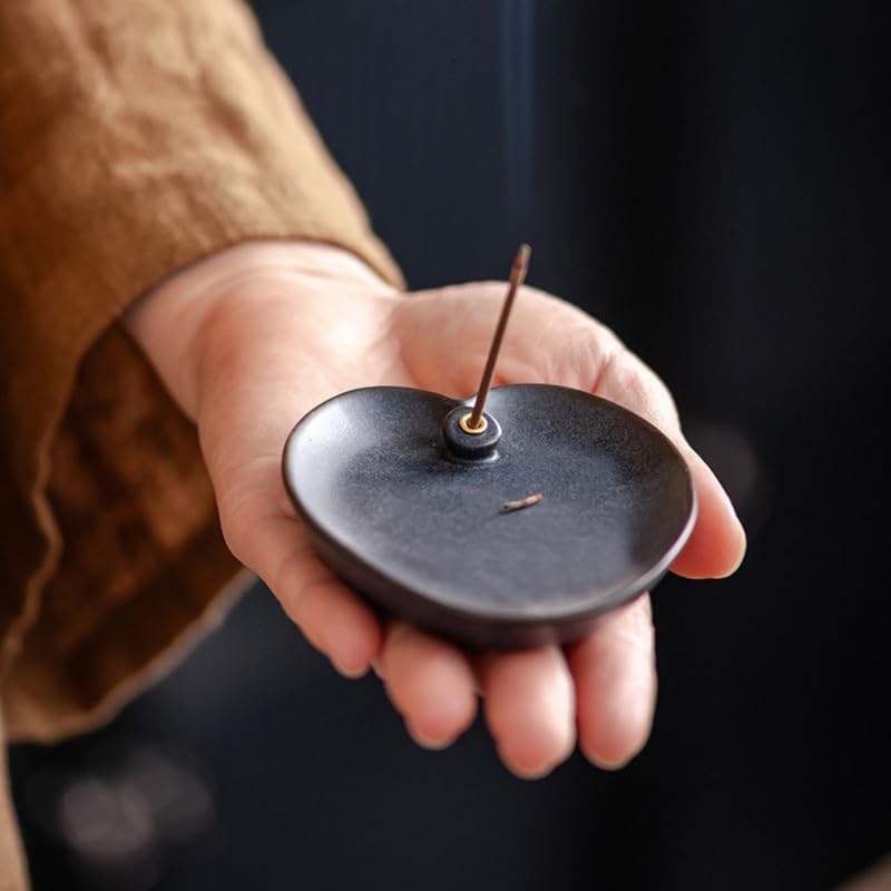 Incense Holder Modern Minimalist Circular Incense Stick Burner for Cones or Sticks for Yoga & Meditation, Enhance Atmosphere,Ceramic Ash Catcher White-2 - Image 7