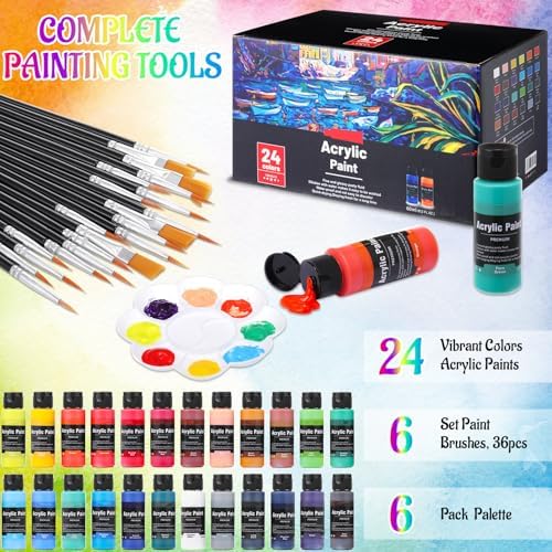 AmazingSpark 62 Pcs 6 Sets Paint Sip Kit for Adults, Art Lady - Image 3