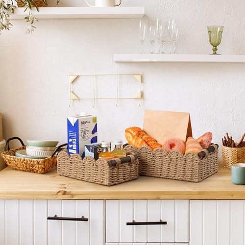 Wicker Baskets for Organizing Toilet Paper Storage Basket - Image 6