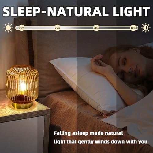 MJ PREMIER Rechargeable Table Lamp,Cordless Lamp with Memory Function,Amber - Image 4