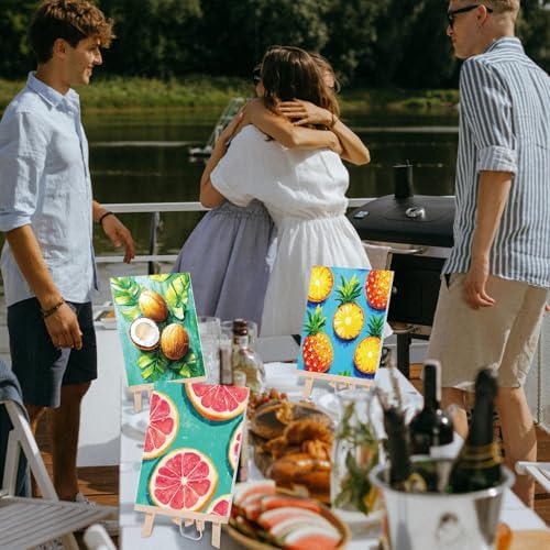 Sherr 24 Pcs Pre Drawn Canvas for Adult, Fruit, 8 x 10 Inch - Image 6