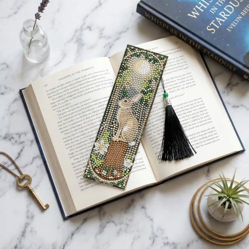 8 Pack Diamond Painting Bookmark of Forest and Animal Theme with Tassel - Image 7