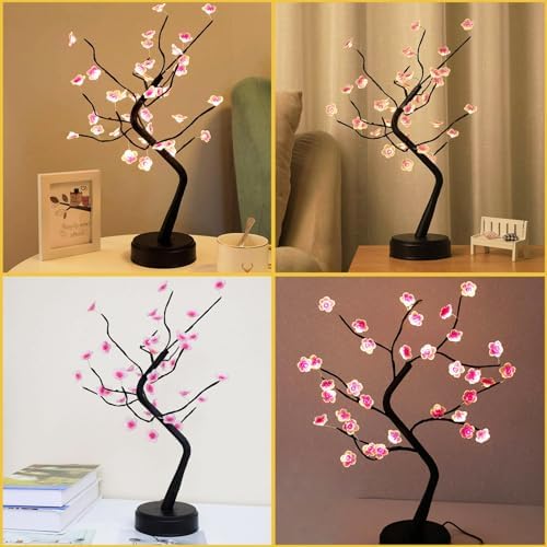 OURBAOFU 20'' 36 LED Cherry Blossom Sparkly Fairy Spirit Tree Lights - Image 2