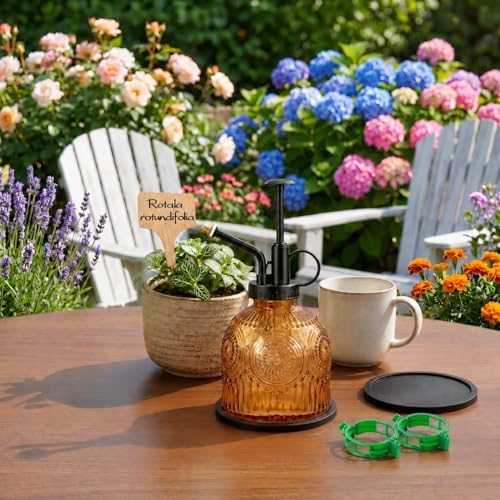 Glass Plant Mister Spray Bottle Vintage Refill Leak Proof Watering Can 8oz - Image 7