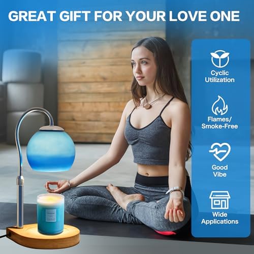 Candle Warmer Lamp with Timer 2H/4H/8H, Adjustable Height, Ocean - Image 7