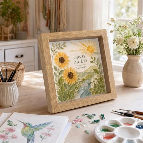 DIY Mosaic Art Gift Set Acrylic Gem Nature Theme Patterns Decor - Image 4