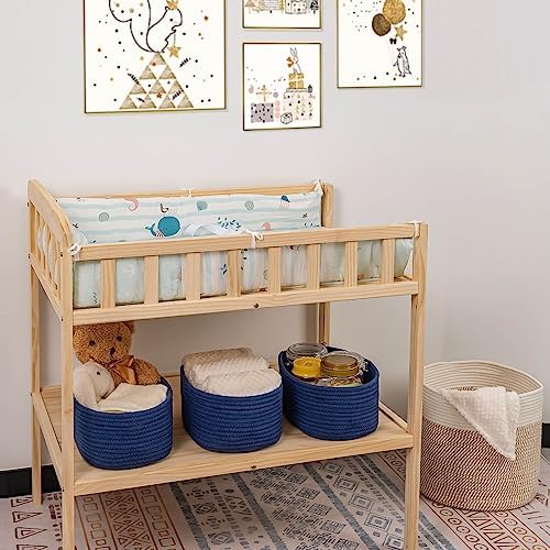 CubesLand Storage Basket, Cotton Rope, Navy Blue, 2 Pack, Organizing/Storage, Closet, Shelves, Decorative - Image 3