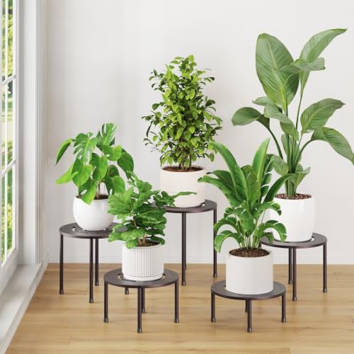 iDavosic.ly 5-Pack Metal Plant Stands for Indoor Outdoor, 10'' Small Bronze by iDavosicly