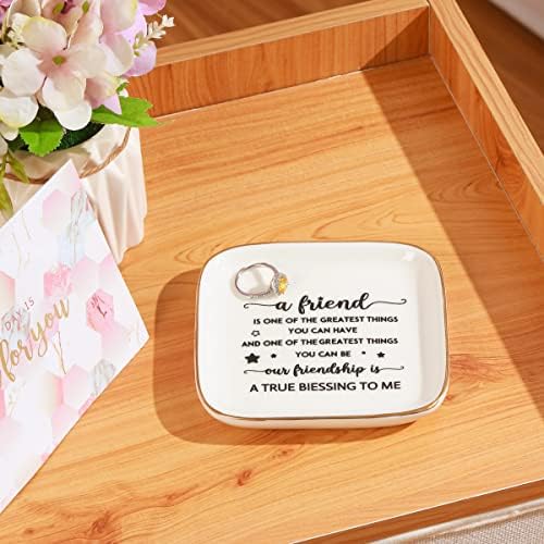 Friendship Gifts for Women Best Friend Ring Dish Birthday Moving Away Gifts - Image 3