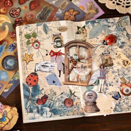 Retro Sticker Book, Cute Stickers, Phone Laptop Stickers, Secret Garden - Image 3