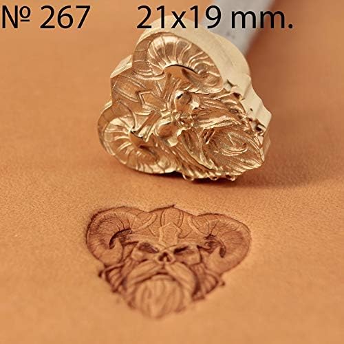 DandS ltd Leather Stamp Tool, Viking Skull, Professional Steel Craft Tool for Leatherworking, Embossing, Carving & Stamping Leather Projects, Belts Wallets & DIY Projects Compatible with Mallet #267