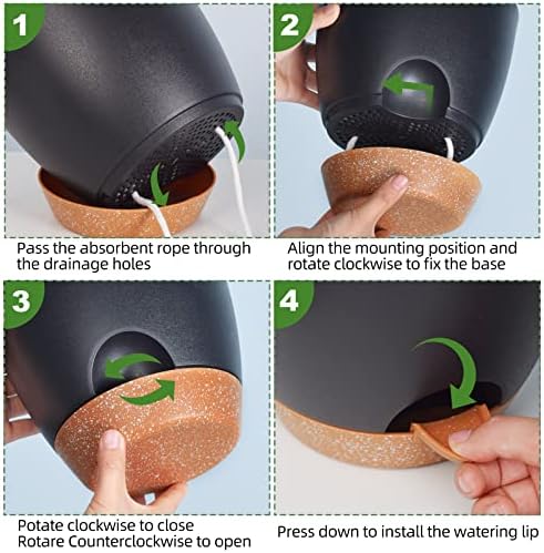 7/6.5/6/5.5/5 Inch Self Watering Pots for Indoor/Outdoor Plants, 5 Pack - Image 5