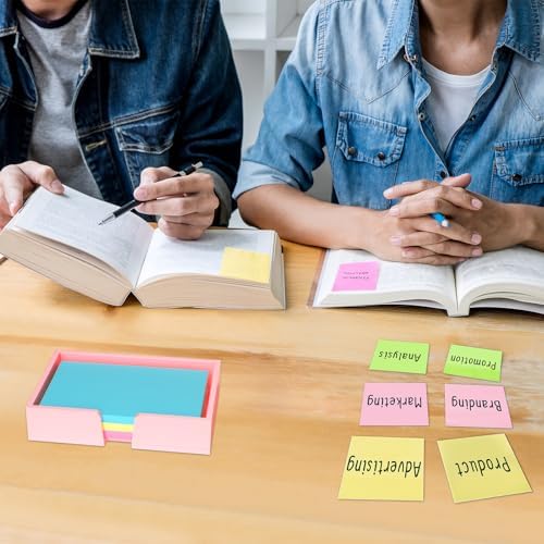 Beego Sticky Note Holder Organizer - 4x6 in Lightpink Acrylic Notepad Holder Acrylic Sticky Note Dispenser Cute Memo Holder (NO PADS) for Dorm Room Office Desk Organization - Image 3