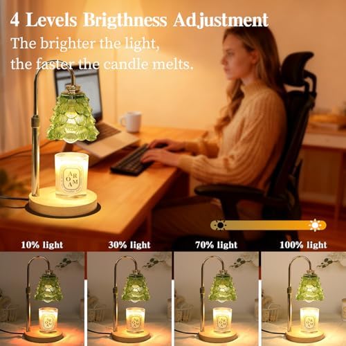 GEEZO Fragrance Candle Warmer Lamp，Electric Candle Warmer with Timer & Dimmer，Mom Christmas Birthday Gifts for Women, House Warming Gifts New Home Bedroom Decor - Image 3