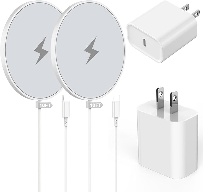 [Apple MFi Certified]Long Magnetic Wireless iPhone Charger,10FT Mag Safe Charger Mag-Safe Charging Magnet Charge Pad 10Feet 2Pack for iPhone 17 Pro Max/17Pro/iPhone 16ProMax/16Plus/15/14/13/12/AirPods