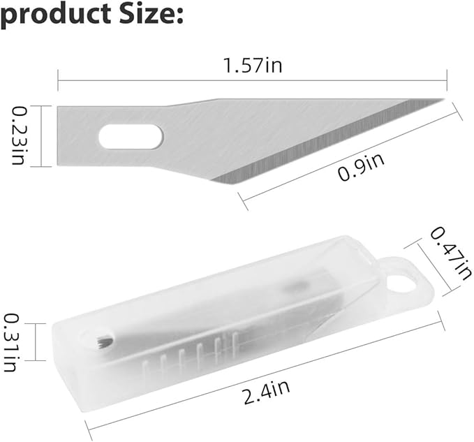 DIYSELF 1 Pcs Craft Knife Hobby Knife with 11 Pcs Stainless Steel Blades Kit, 1pcs Steel 15MM Ruler for Art, Scrapbooking, Stencil(Gold)