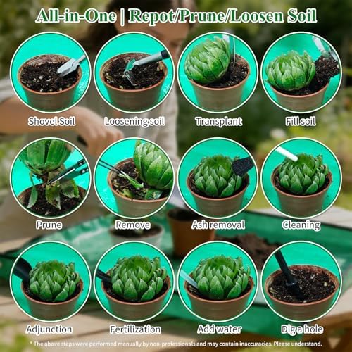 Gute 30Pcs Mini Succulent Tools Set,Plant Care Kit w/Repotting Mat - Image 6