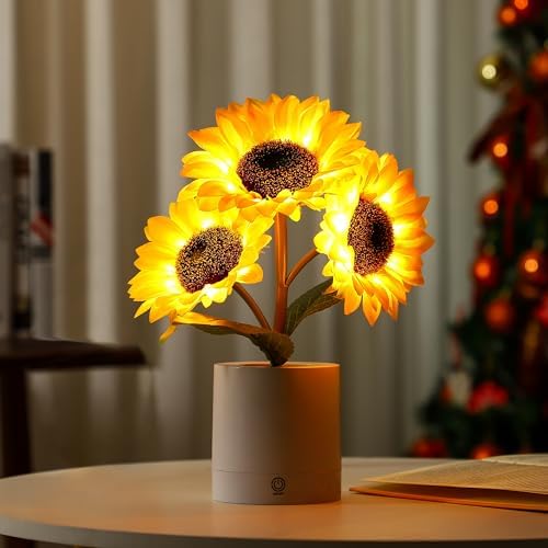 Sunflower Lamp Decor Meaningful Gifts for Women Mom Grandma Her Birthday by Hibeauti