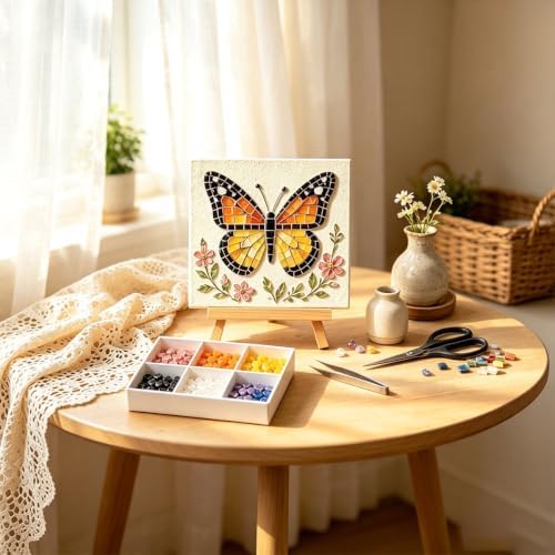 Garden Flowerpot Mosaic Art Kit Floral,Mosaic Art Kits for Adults，Style C - Image 6