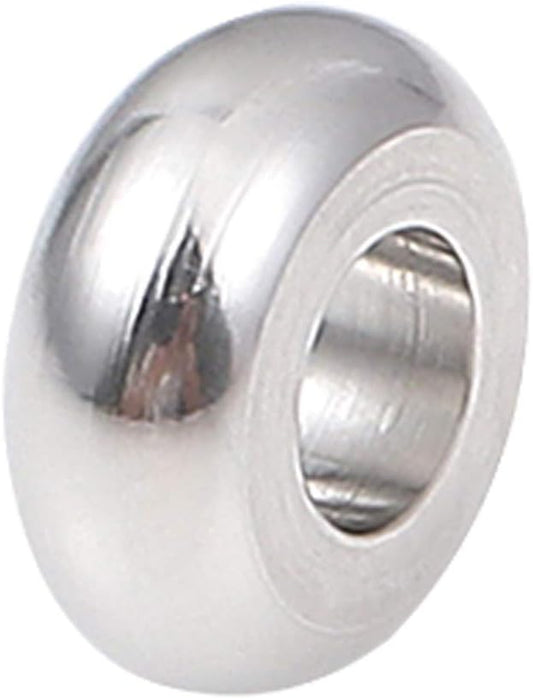 Stainless Steel Spacer Beads 6x3mm Rondelle Loose Charm Caps Beads for DIY Jewelry Making 100pcs with 2.5mm Hole