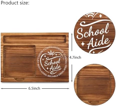 THRXOBN Stylish Desk Organizer for School Aides & Educators - Natural Wood with Slots for Notes, Pens, and Small Office Supplies – Practical and Elegant Workspace Storage Solution,WSH7 - Image 5