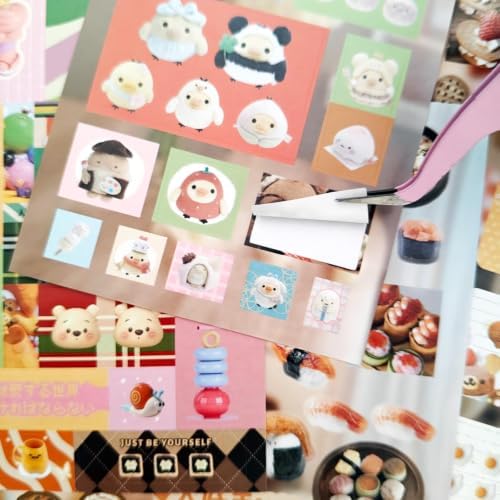 700+ Kawaii Japanese Stickers Set,25 Sheets Kawaii Scrapbook Japanese Stickers Book,Korean Sticker for Journaling,Junk Journal,Bullet Journal,Planner,DIY Craft(Hand Post) - Image 4