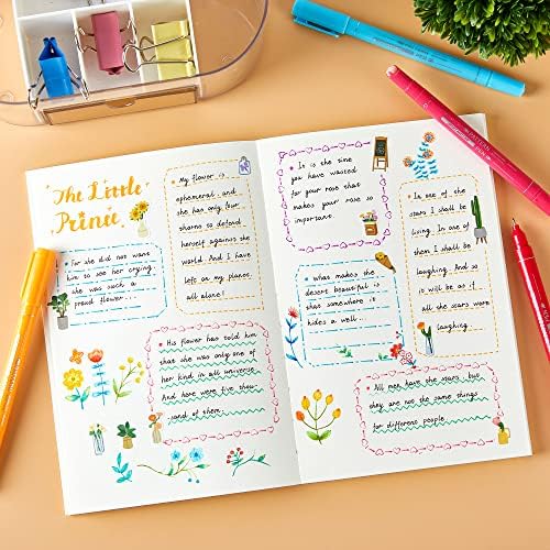 12 Colors Curve Highlighter Pens Set, 10 Different Shapes Dual Tip Markers, Cool Pens for Journal Planner Scrapbook Office Supplies - Image 4